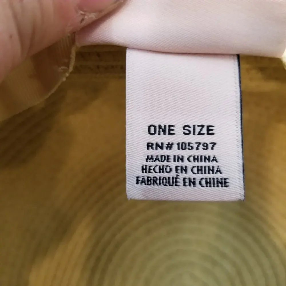 Juicy Couture Wide Brim Beach Sun Straw Hat One Size